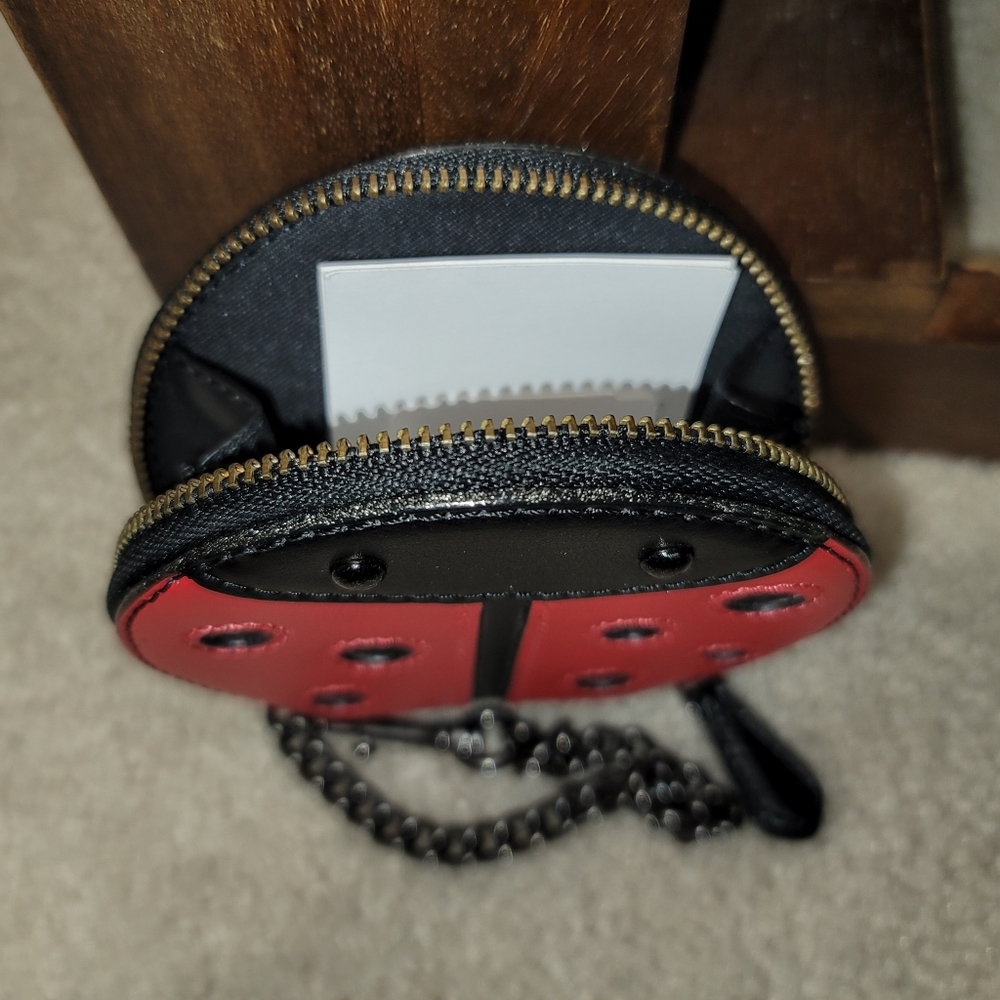 Coach Red and Black Wallet with Whimsical Design - Picture 5 of 6